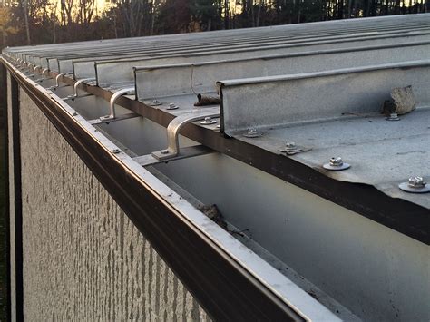 commercial box rain gutters installed on a metal building|gutters for metal buildings.